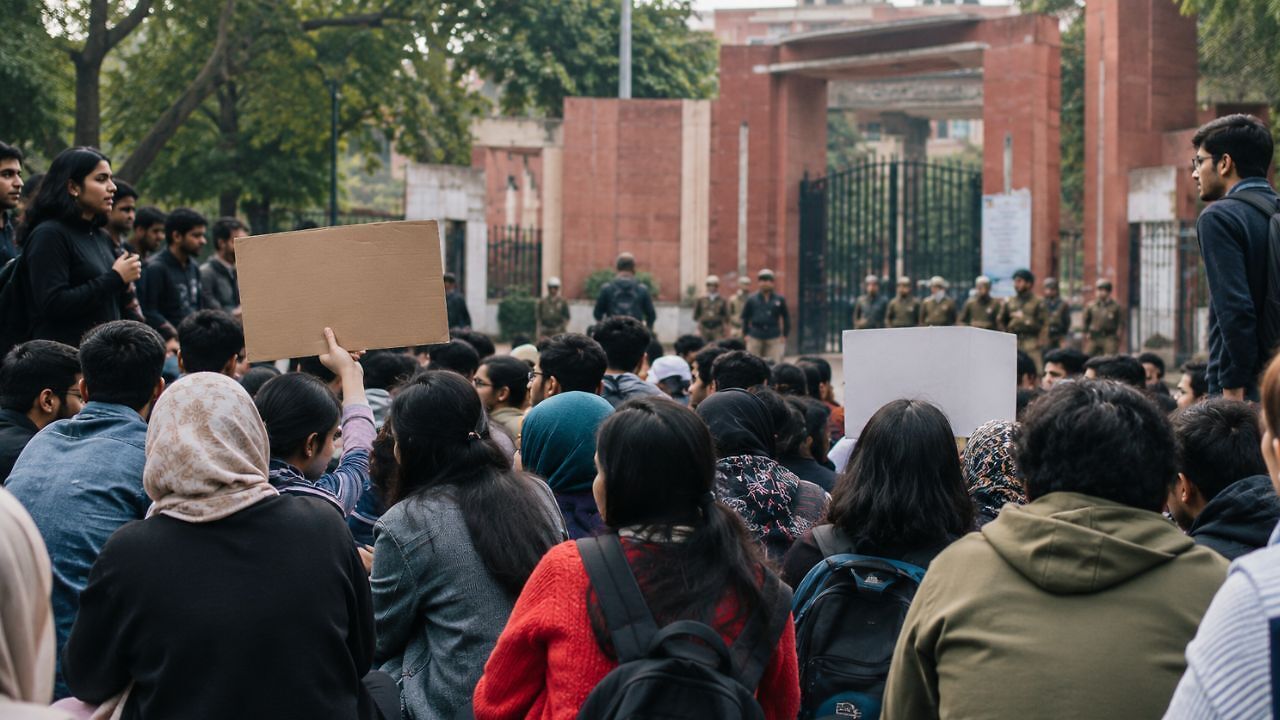 Jamia students refuse to call off protest, seek time-bound election ...