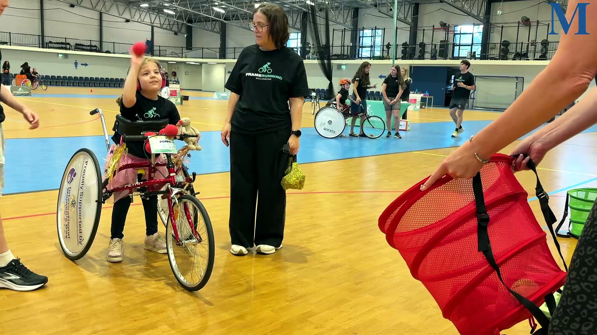 Kids enjoy the frame running session at the UOW Sports Hub
