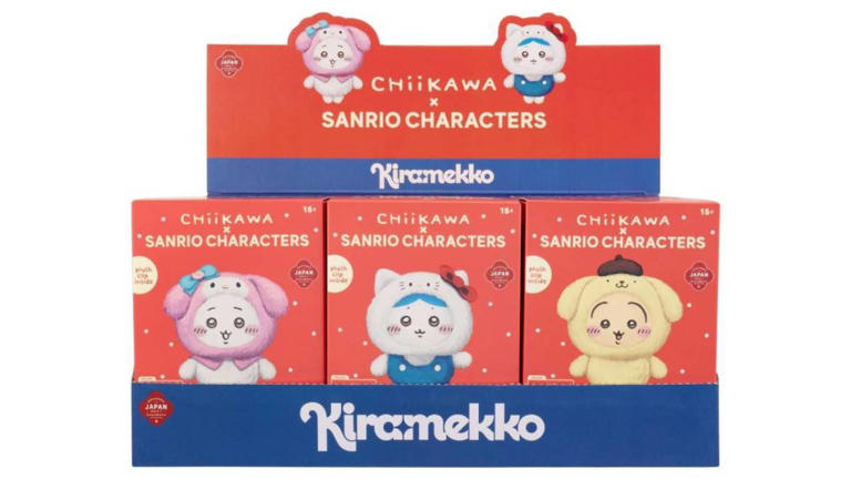 Chiikawa x Sanrio plush pendant keychains appear outside Japan