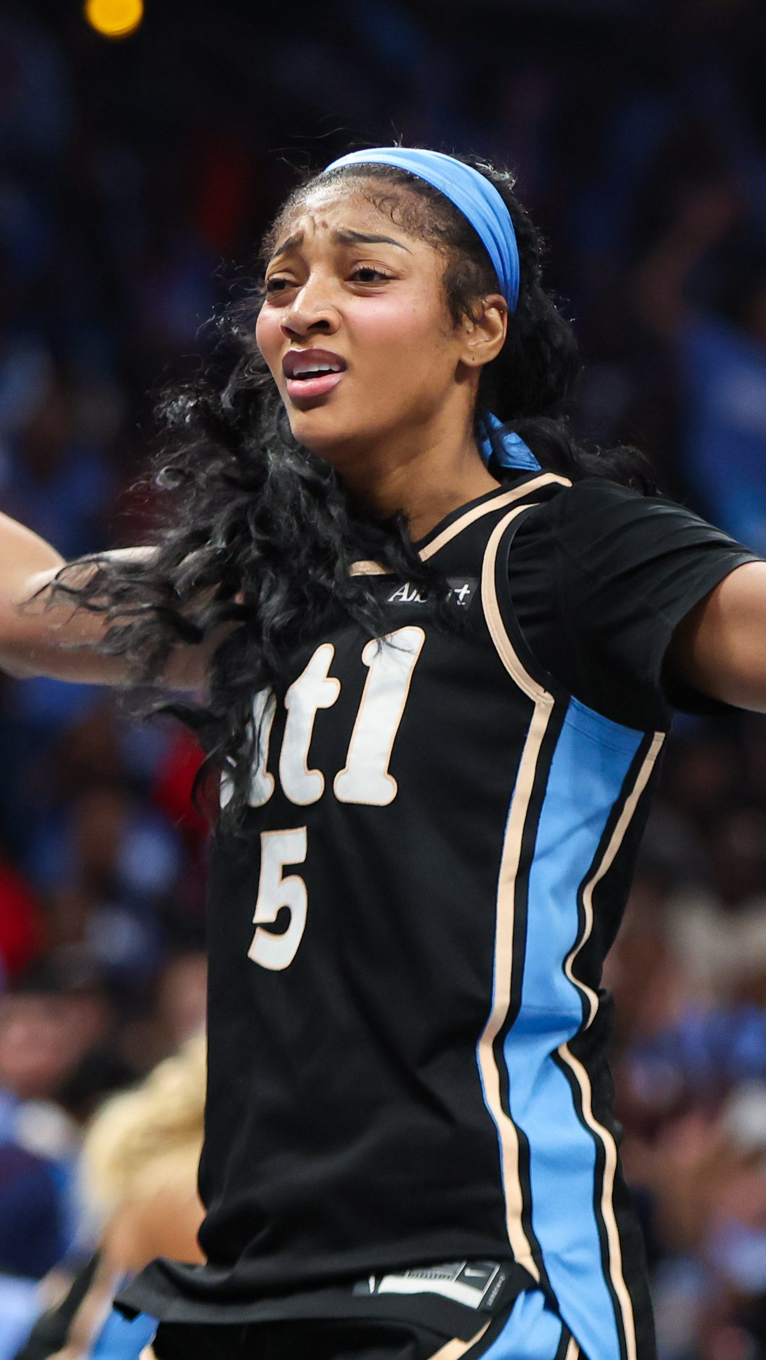 Angel Reese comments on midday tipoff for Game 6 at State Farm Arena