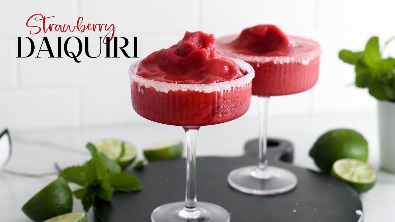 Quick frozen strawberry mocktail