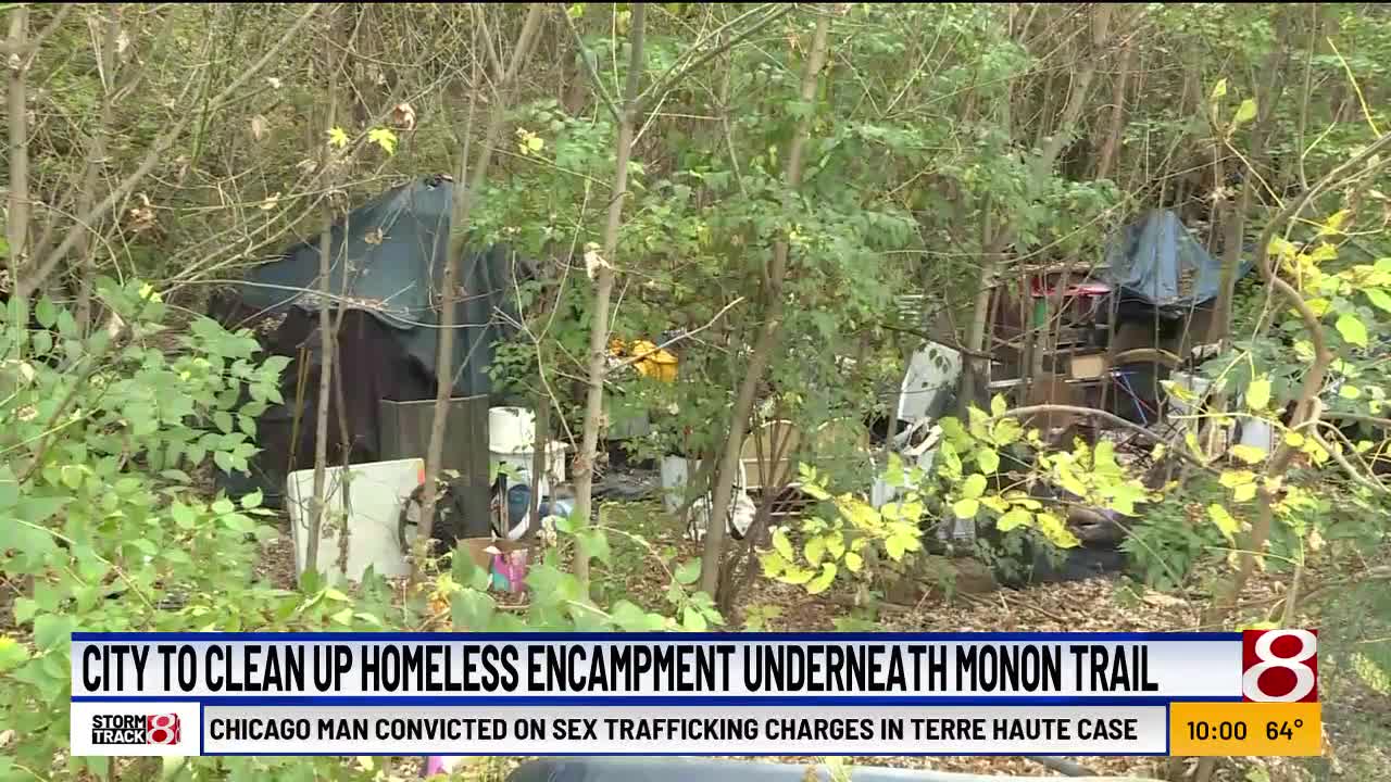 Indianapolis to clean up homeless encampment underneath Monon Trail