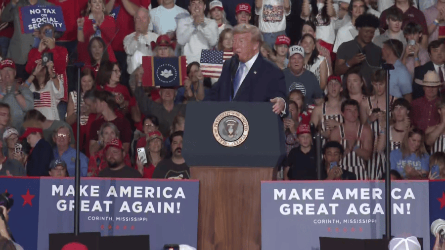 Live: President Trump holds rally in Corinth, Mississippi