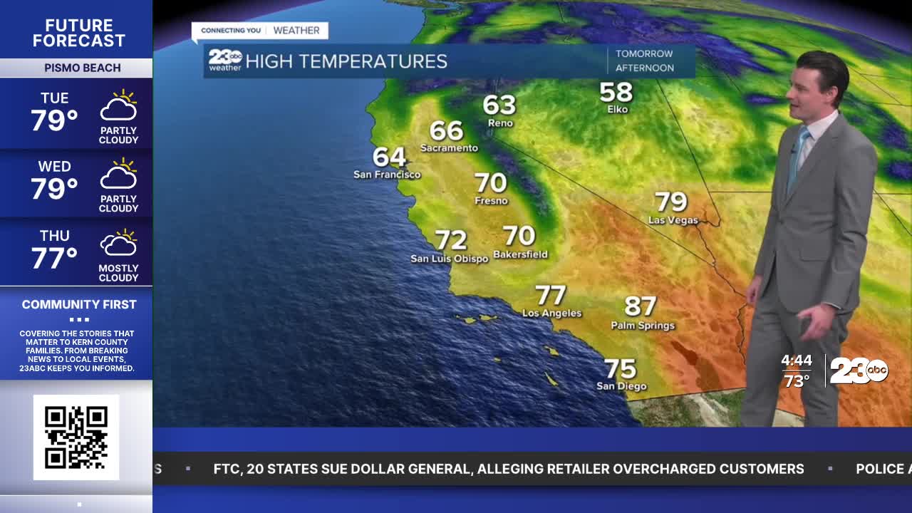 23ABC evening weather update October 26, 2026