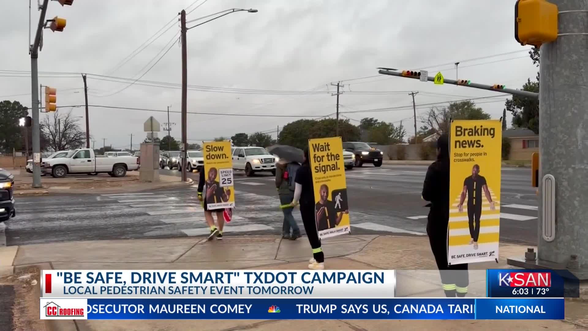 TXDOT promotes pedestrian safety with walking billboards event