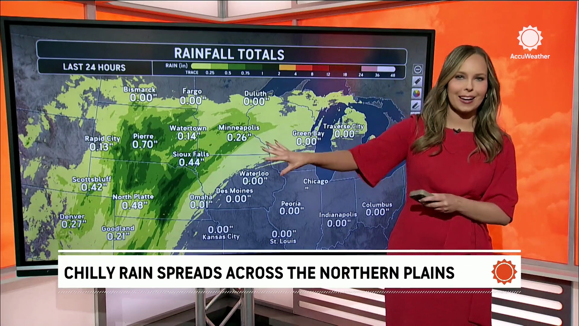 Autumn snow falls in the Northern Plains