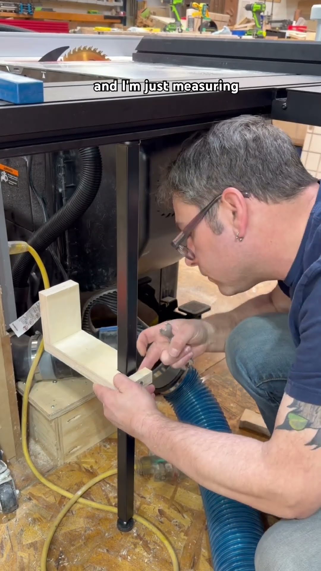 I found a way to use the wasted space under my saw for storage # ...