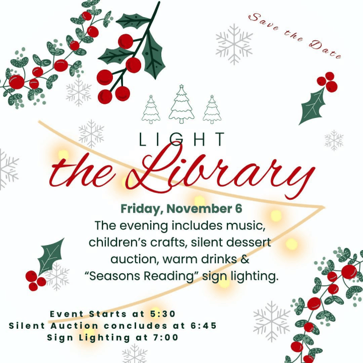 Light the Library event to light up Duncan Library sign