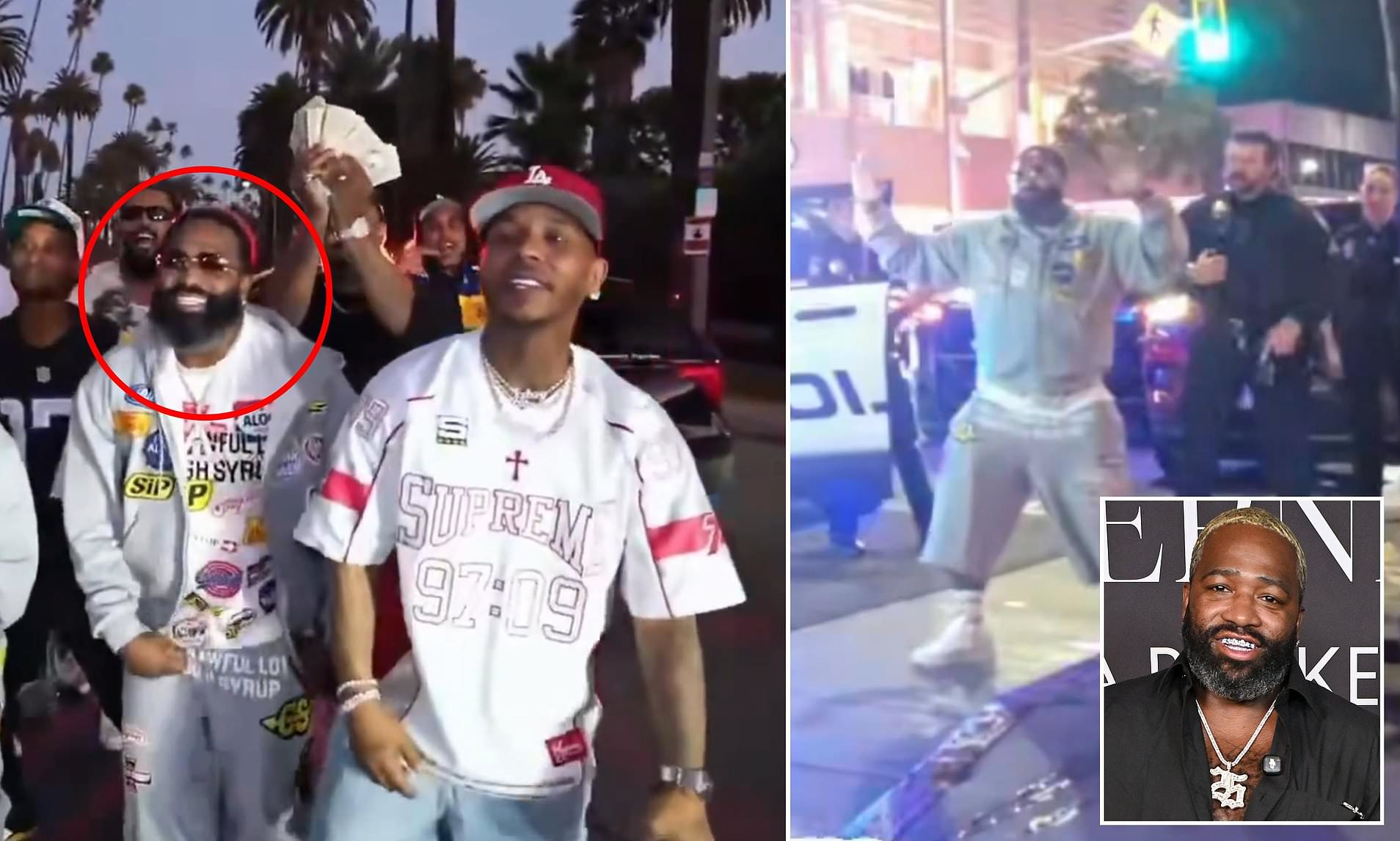 Boxing world champion Adrien Broner handcuffed and hauled into police car in Beverly Hills