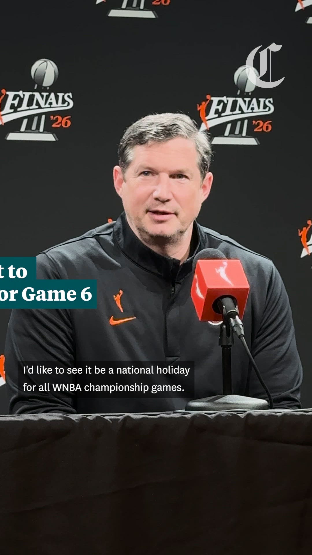 WNBA finals coaches talk about early tip-off for game 6