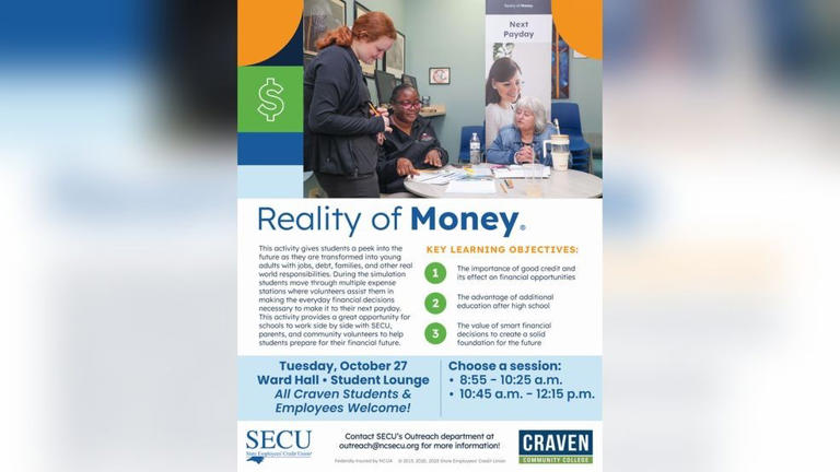 Craven Community College, SECU to host financial literacy event for ...