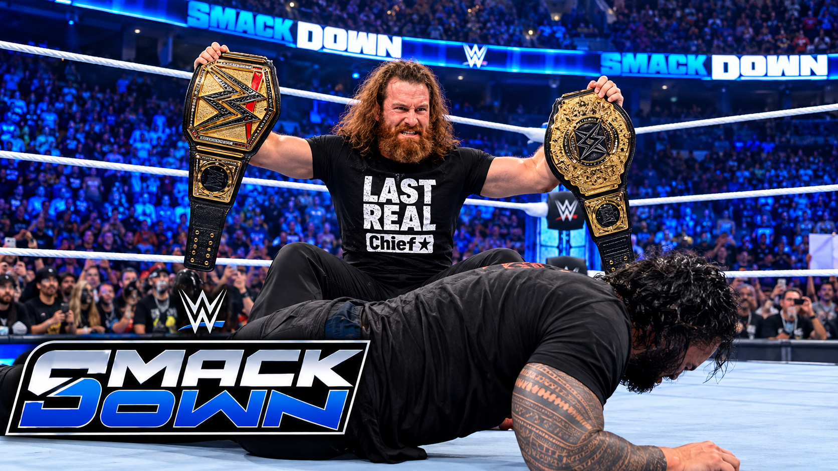 Sami Zayn attacks Roman Reigns on WWE SmackDown