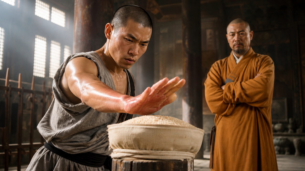 A karate black belt tried Shaolin iron palm training and ended up bleeding