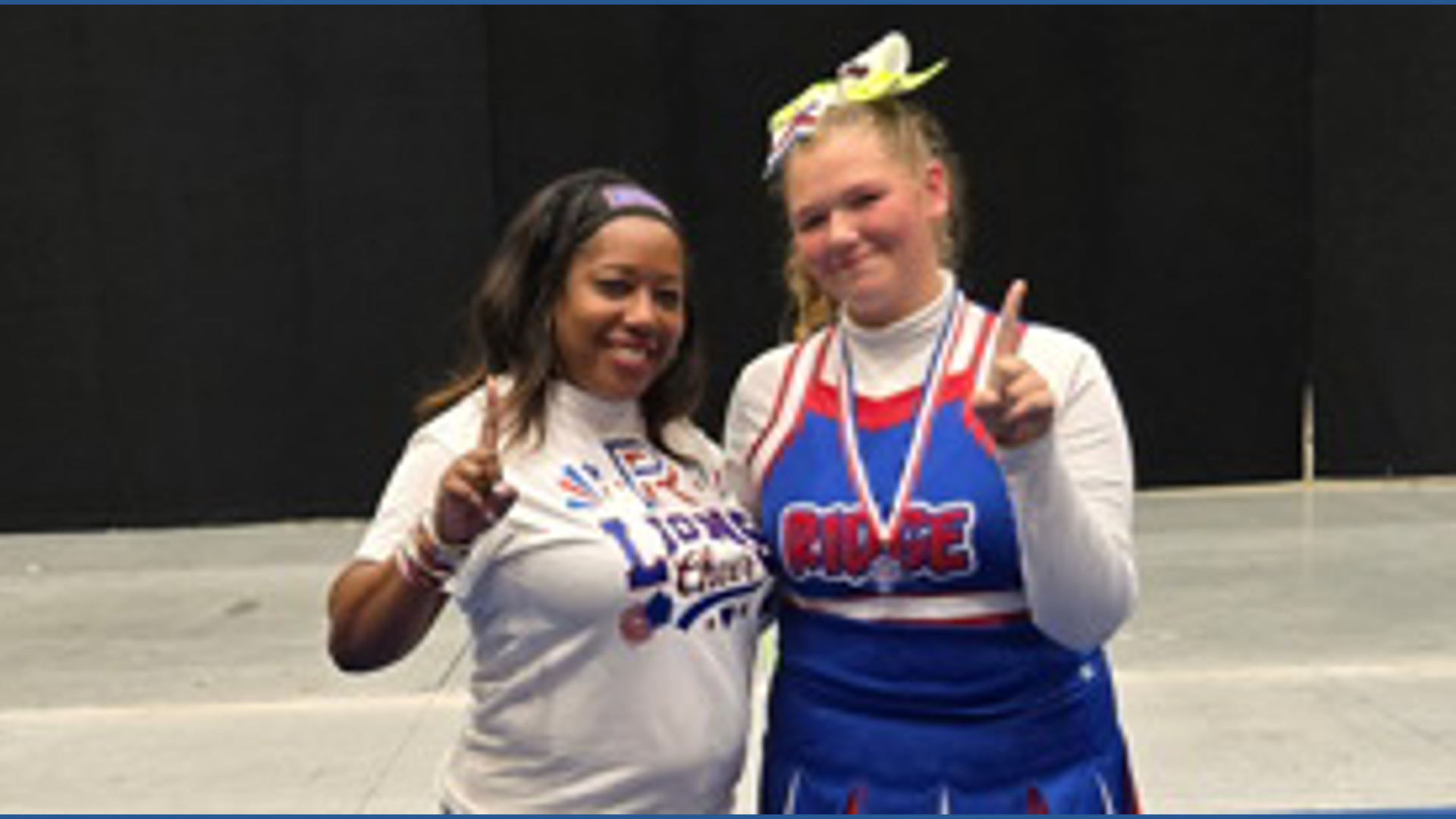 She cheered as a team of one