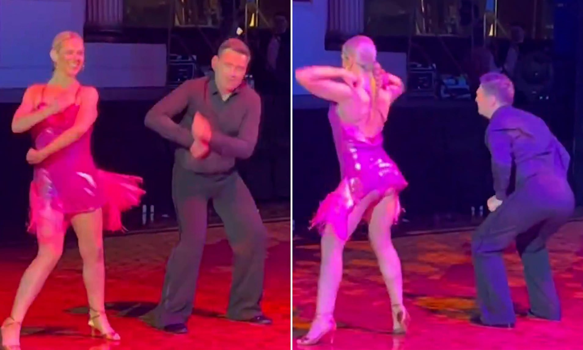 Moment Andy Burnham dances to Livin' La Vida Loca at charity event for Rob Burrow centre for MND