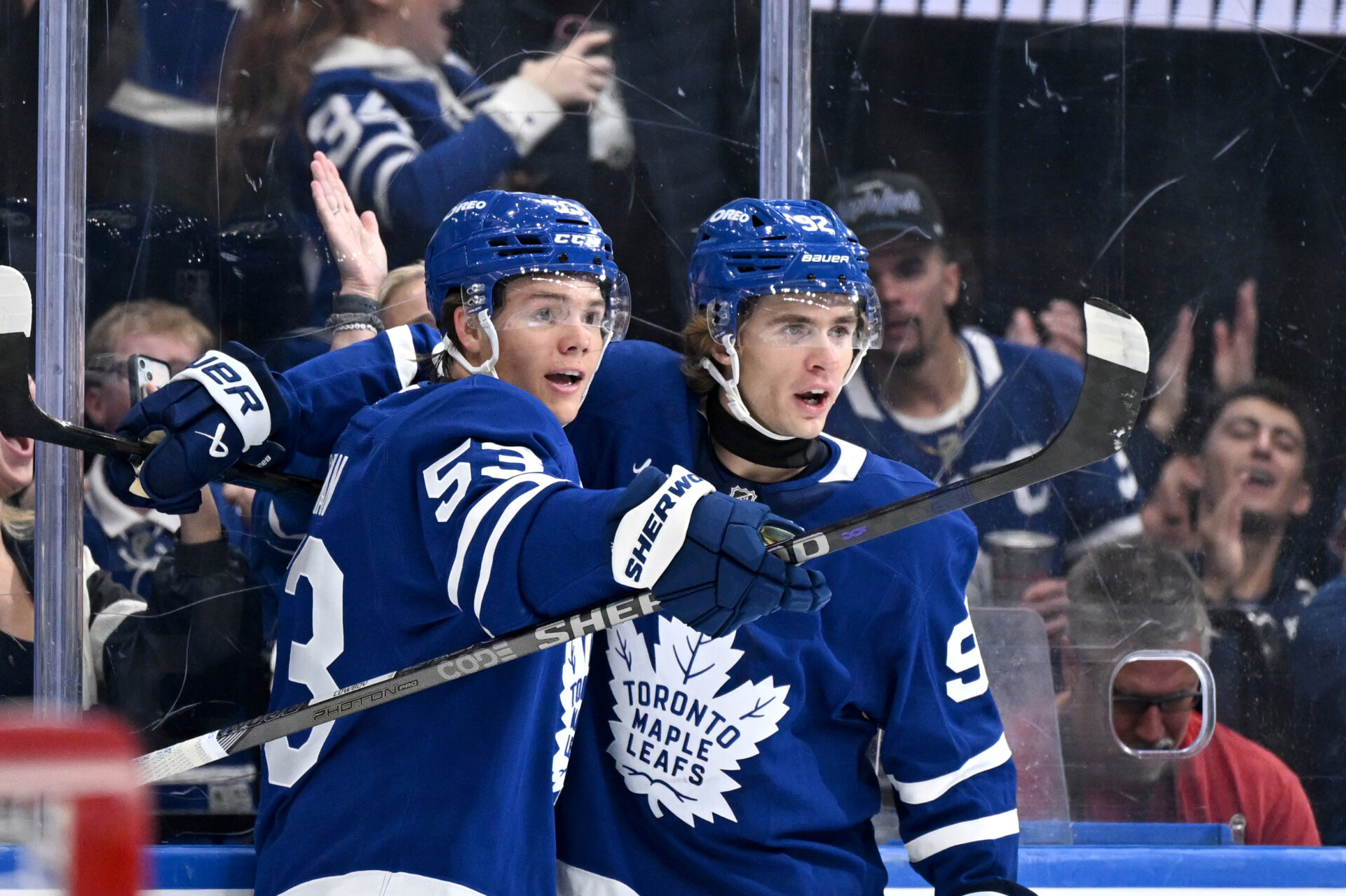 Maple Leafs’ Easton Cowan impresses Gavin McKenna with his development ...