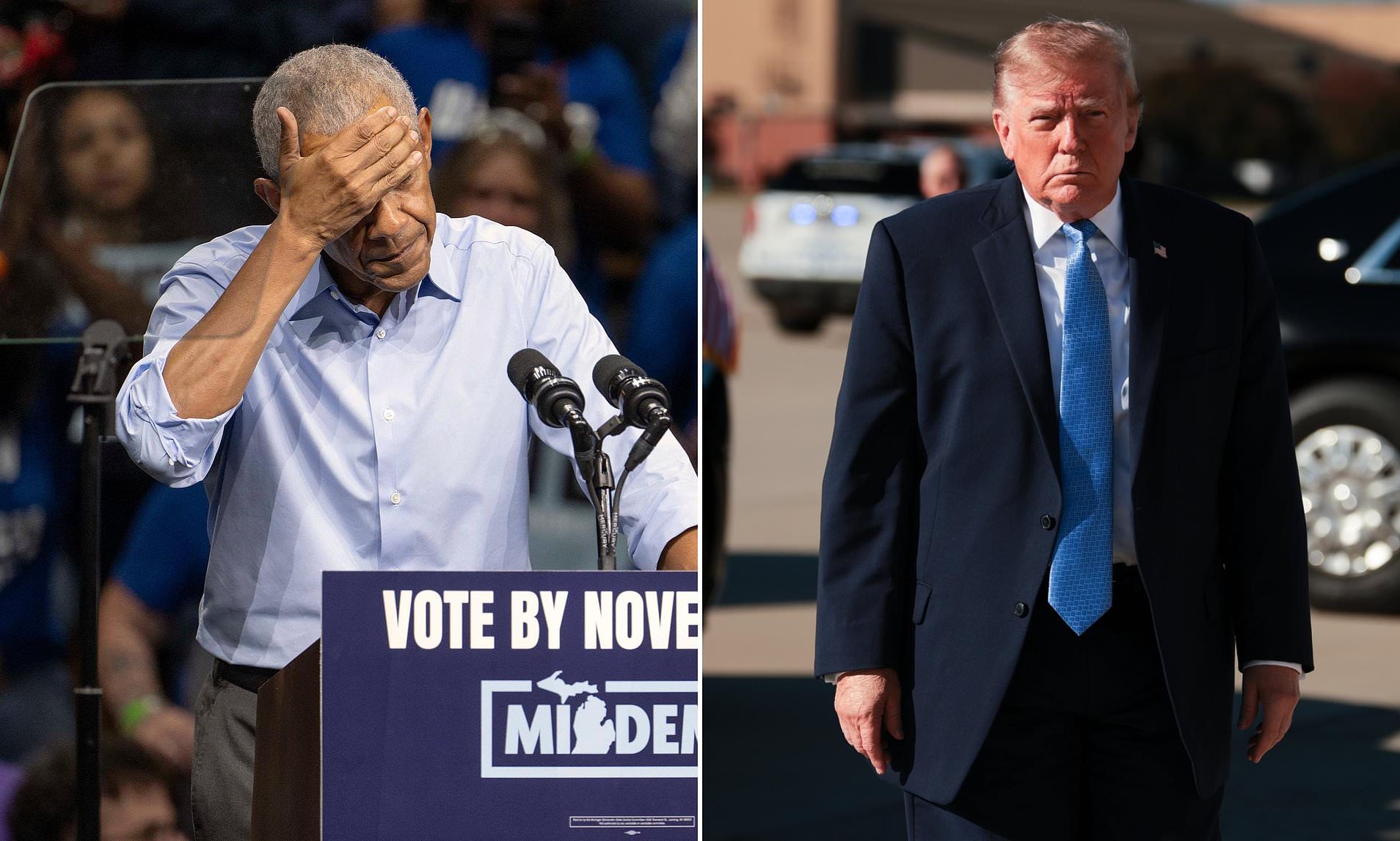 Seething Trump brands Obama a 'lousy president' who's 'not smart at all'