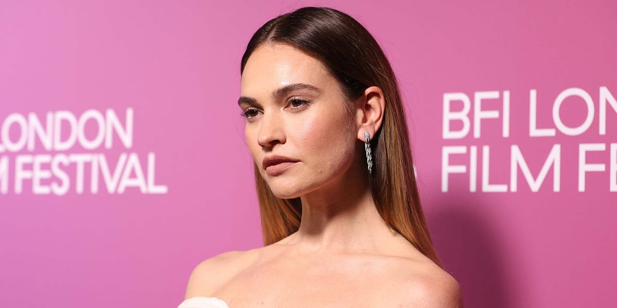 Lily James proves truffle brunette is winter's richest, most expensive ...