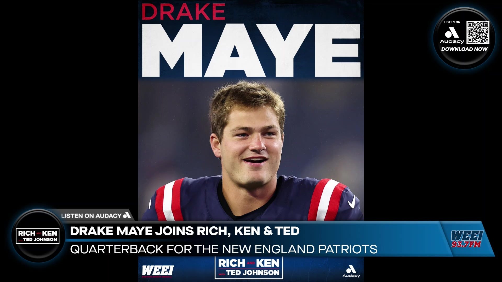 Patriots Monday | QB Drake Maye joins live! | Rich Ken & Ted