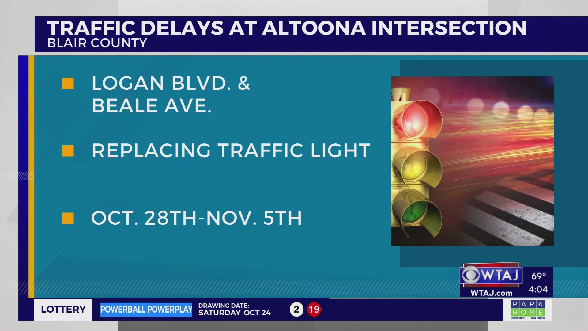 Delays possible during Altoona traffic light replacement. What to know
