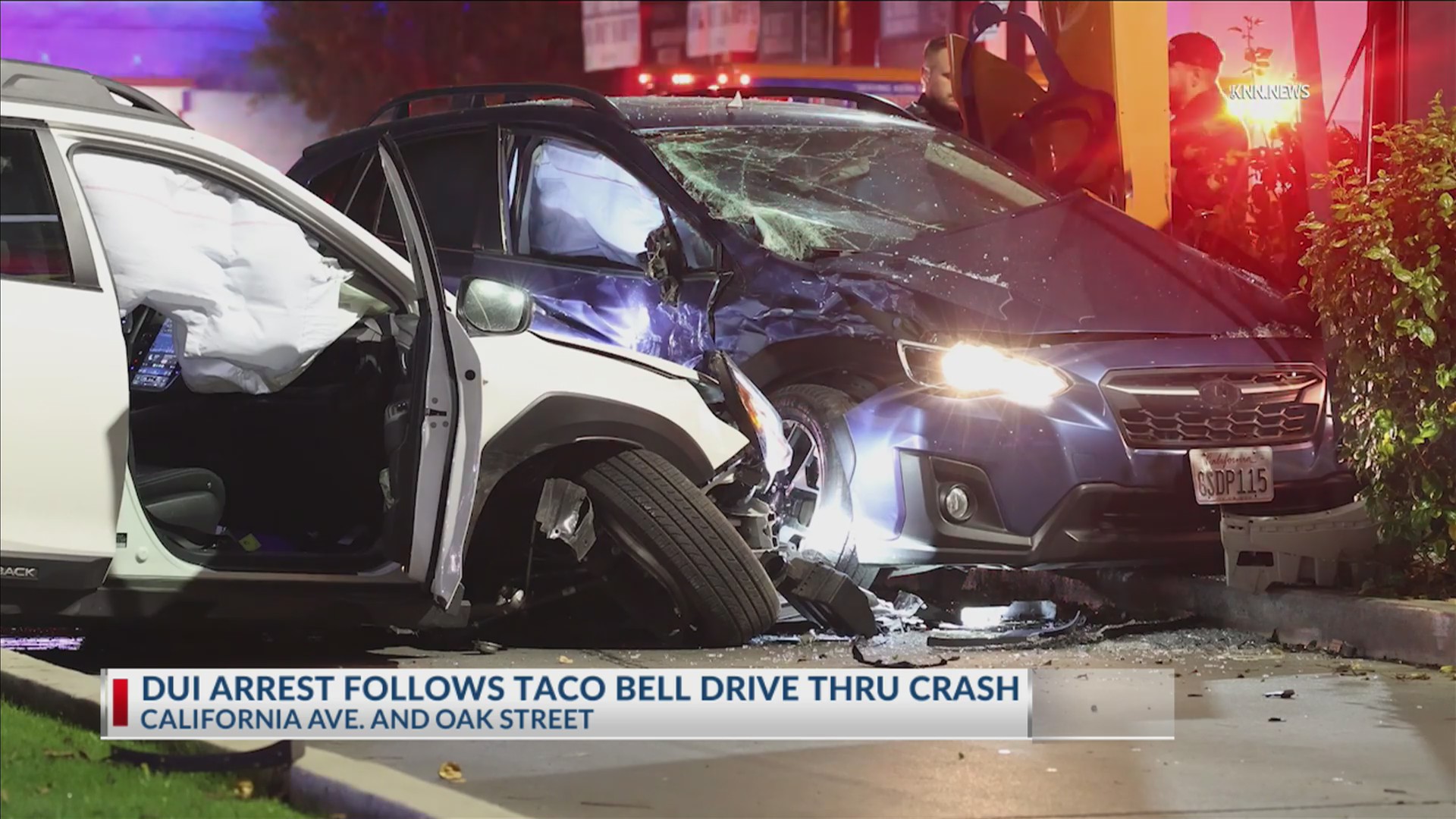 Suspected DUI driver crashes into vehicle in Taco Bell drive-thru