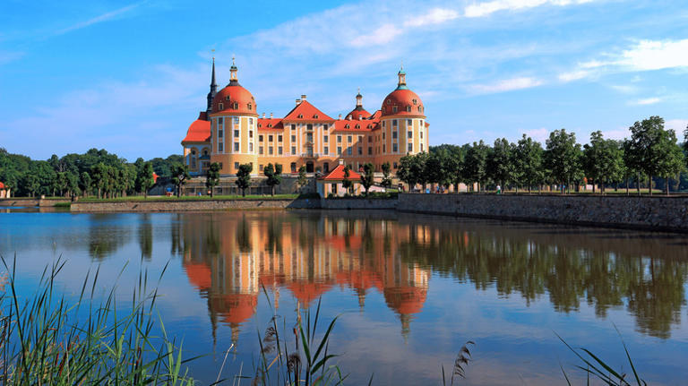 Settled on a man-made lake in Germany is a 16th century hunting lodge ...