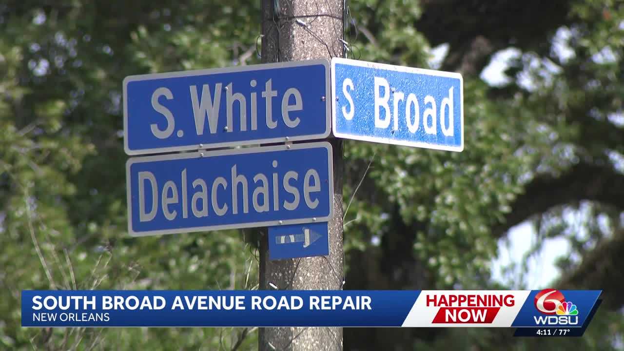 New Orleans DPW temporarily closes South Broad Avenue for construction