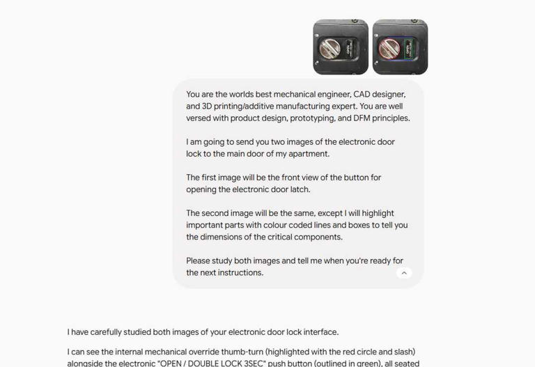 I asked Gemini to design a 3D print to cat-proof my door lock; it ...
