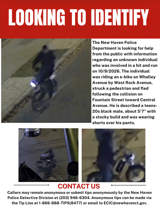 New Haven police looking to identify hit-and-run suspect in connection ...