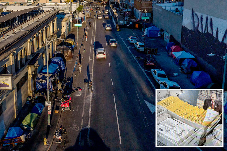 Hundreds of ballots left exposed at Skid Row homeless center ahead of ...
