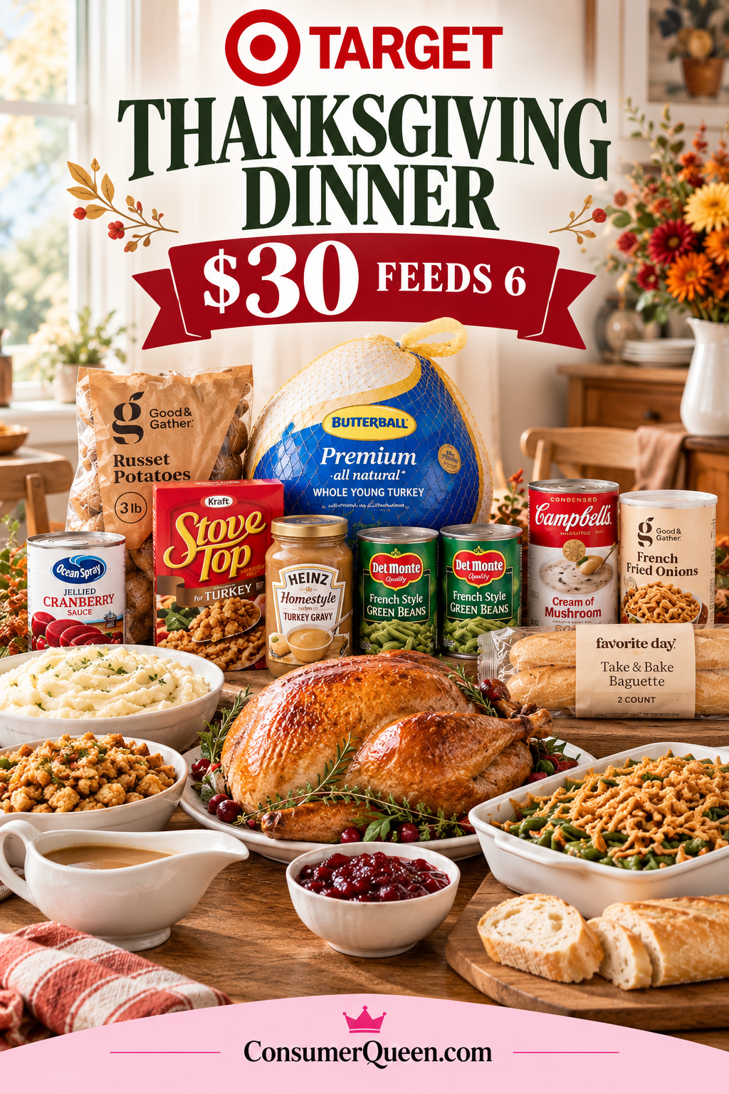 Target Thanksgiving dinner for 6 is just $30 in 2026!