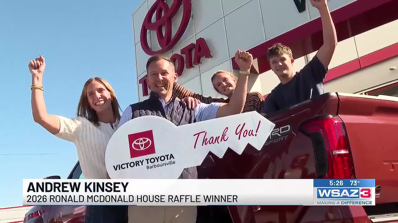 Ronald McDonald House raffle winner celebrated new truck