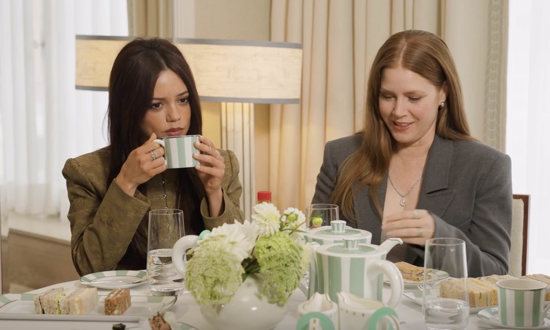 Jenna Ortega claims she's never tried a cup of tea before as she heads ...