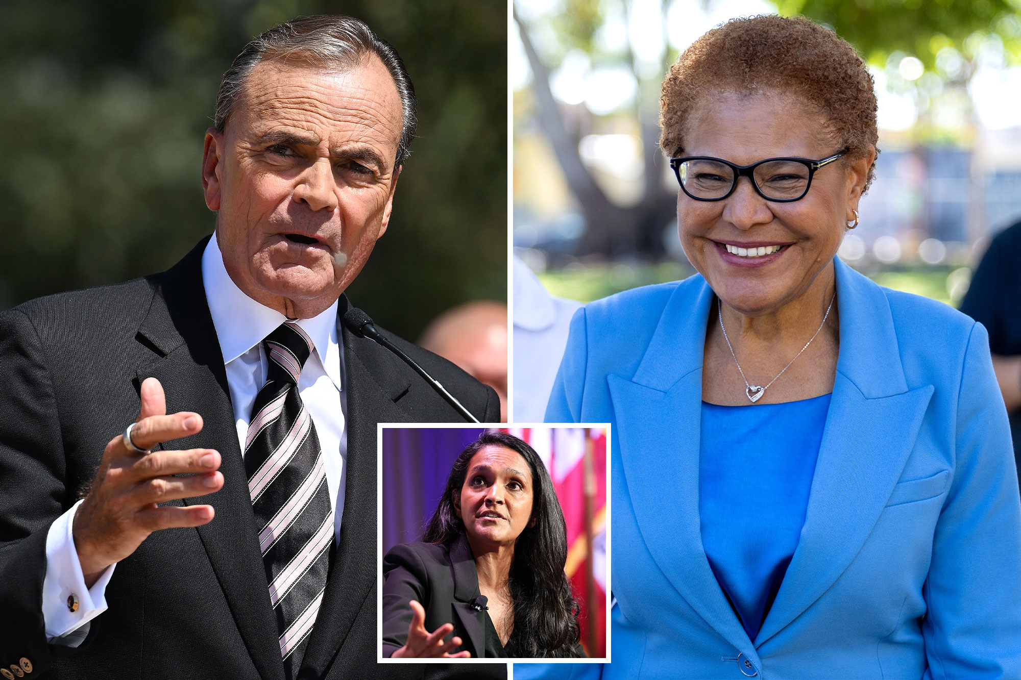 Rick Caruso backs former rival Karen Bass for LA mayor, blasts Nithya ...