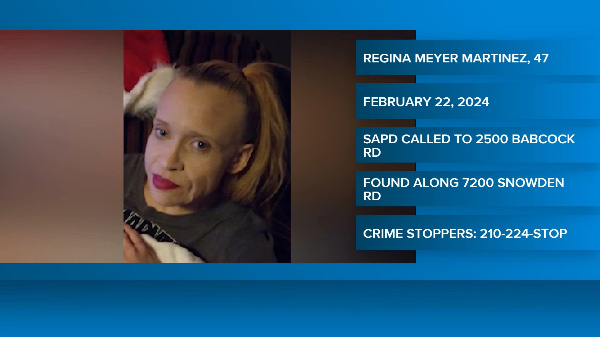 Crime Stoppers seek suspect in fatal 2024 Babcock stabbing