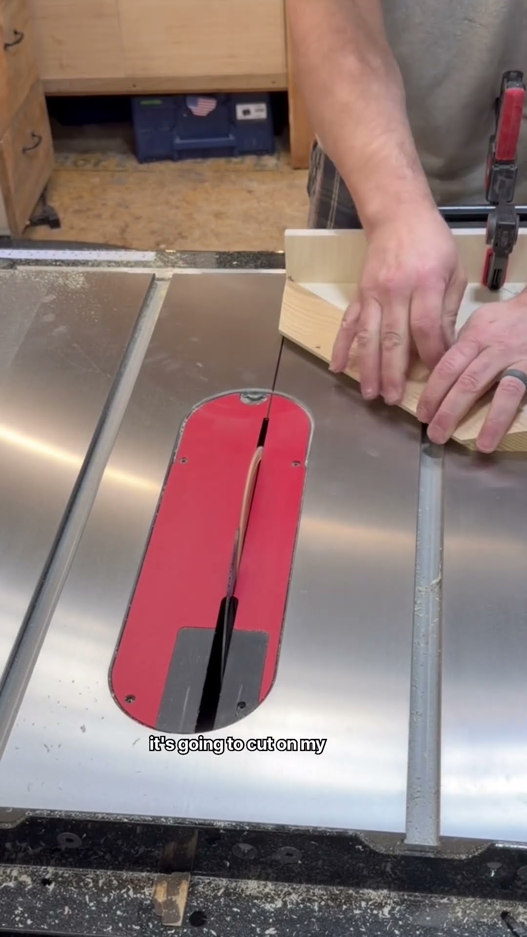 Drawing a line on your tablesaw top helps to align blade cuts #workshop ...