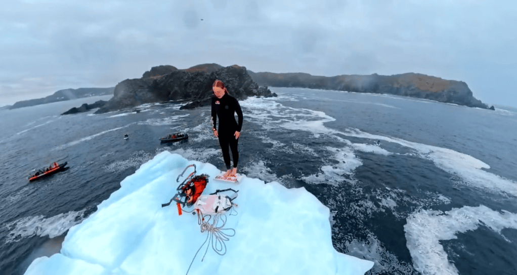 Canadian diver Molly Carlson becomes first woman to dive from an iceberg