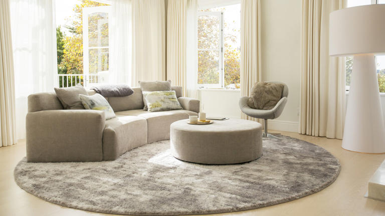 Start with the rug and build from there: The living room design ...