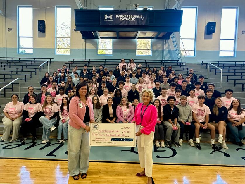 Parkersburg Catholic students raise money for Pink Mammogram Fund