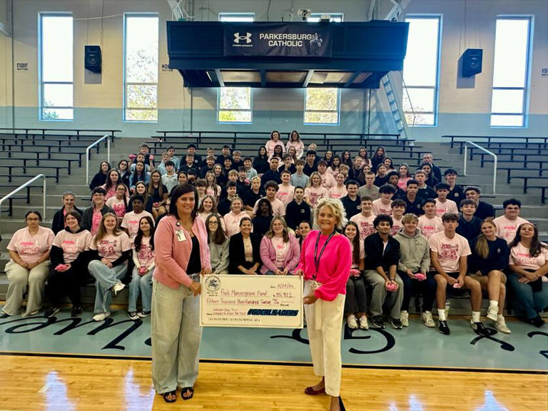 Parkersburg Catholic students raise money for Pink Mammogram Fund