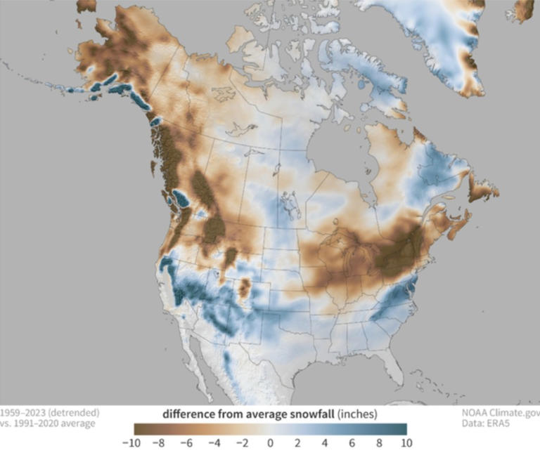 El Niño map shows which states could be hit with more snow this year