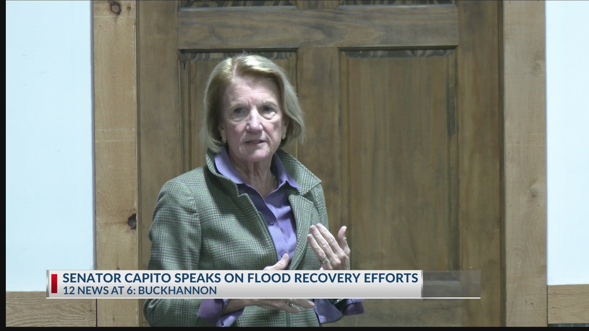 Senator Capito speaks on flood recovery efforts in Lewis and Upshur ...