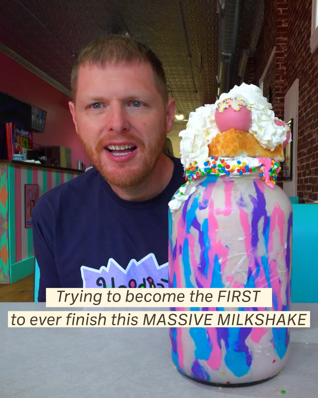 1-gallon milkshake challenge with Eli