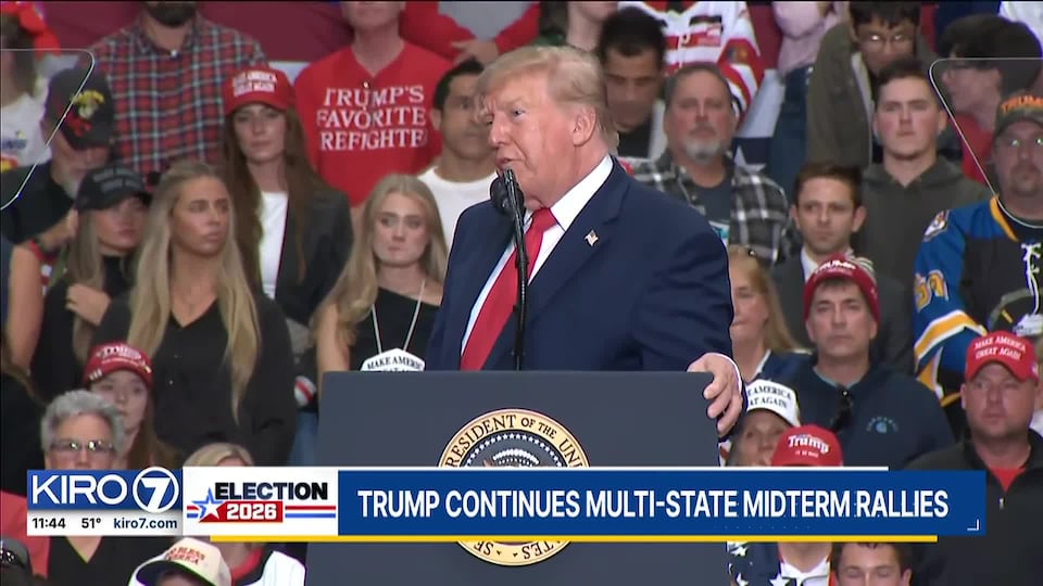 Trump continues multi-state midterm campaign rallies
