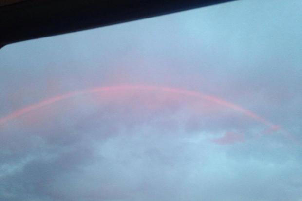 The rare red rainbow that lit up Canford Heath's August sky