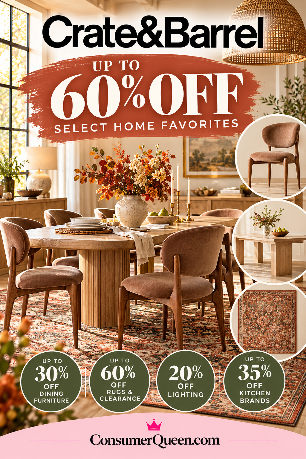 Crate & Barrel sale: Save up to 60% on home favorites!