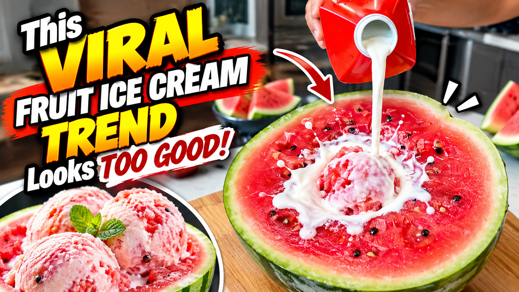 This viral fruit ice cream trend looks too good! 🍓🍦🤯 #Shorts
