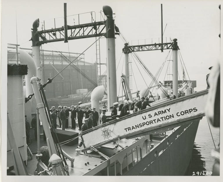 Two years after World War II ended, this ship brought the bodies of ...