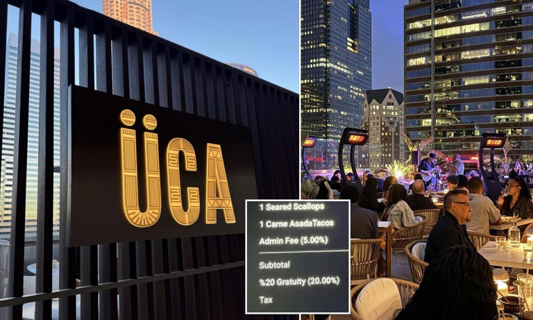 Trendy LA restaurant faces fury for charging 'admin fee' on top of ...