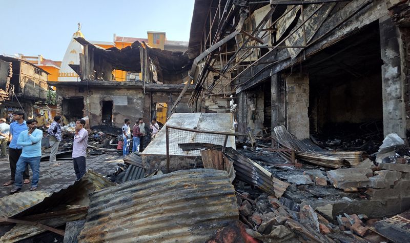 Fire destroys 30-35 shops near Jammu railway station, losses run into ...